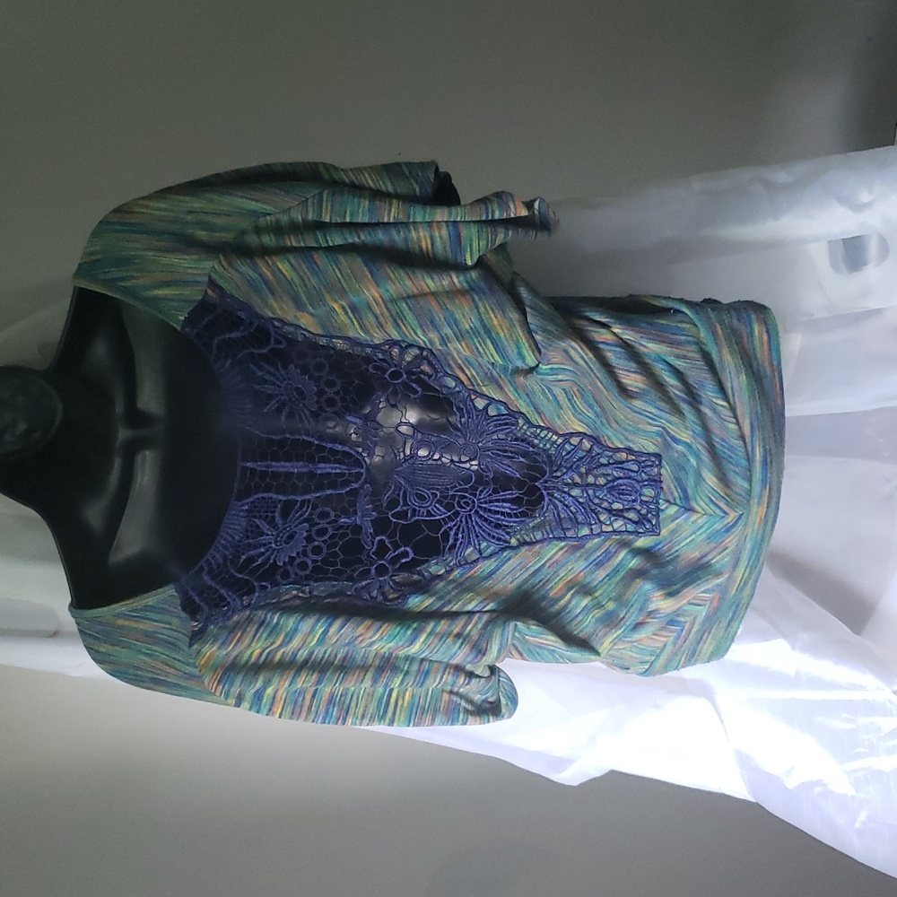 Knit Top with Crocheted Back